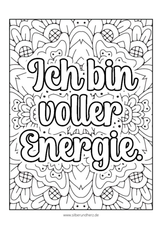 Zen-Malbuch Mit Motivierenden Affirmationen – Zum Stressabbau Und Für Mehr Achtsamkeit