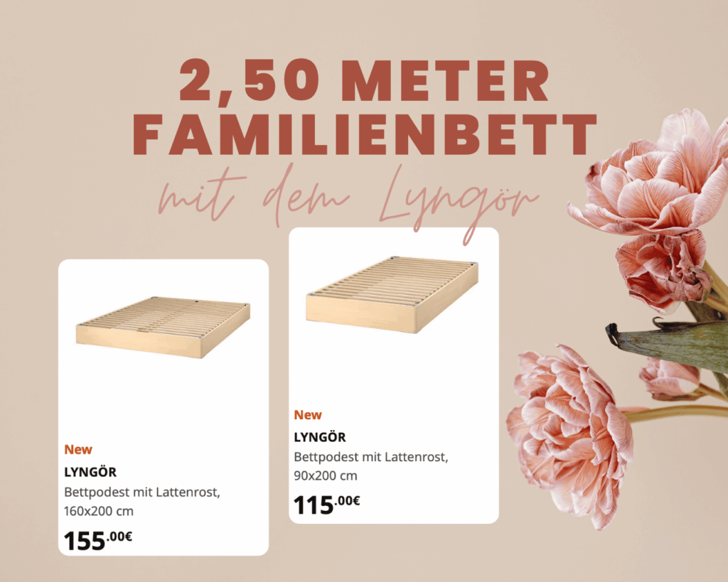 2,50 meter Familienbett günstig preiswert billig schnell einfach