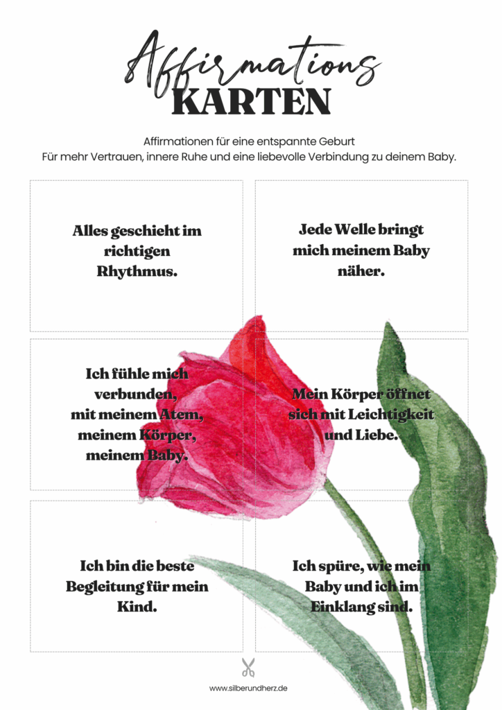 Affirmationen zur Geburtsvorbereitung Sanfte Gedanken, die Ängste lösen, dein Mindset stärken und dich auf eine ruhige, selbstbestimmte Geburt vorbereiten